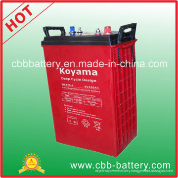 Factory Price Electric Boat Deep Cycle Battery 6V 420ah